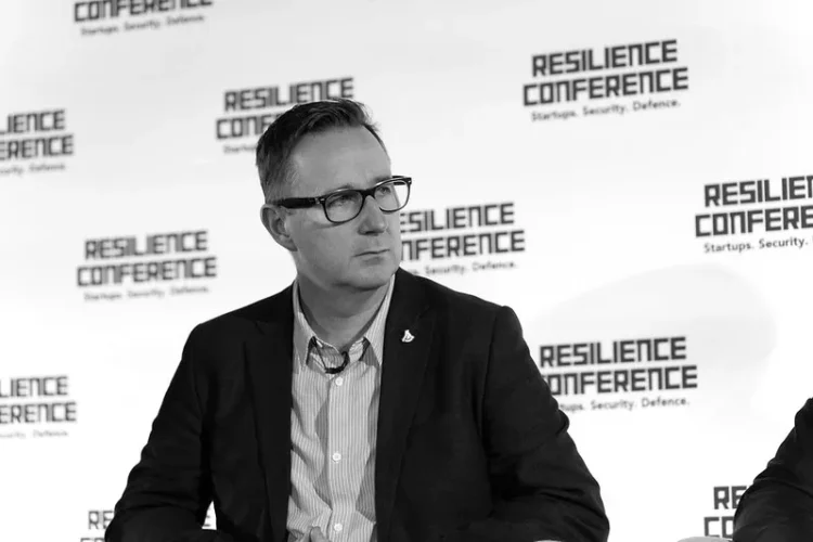 Dr Rich Drake, MD of Anduril UK and Europe, on stage at Resilience Conference 2024