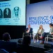 General Sir Richard Barrons, Grace Cassy, and Shashank Joshi on stage at Resilience Conference 2025
