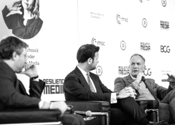 Enrico Della Gatta, VP, Geopolitics & Advocacy, Fincantieri; Marc Giesener, Managing Director and Partner, Boston Consulting Group; Karl Haeusgen, President, VDMA. Photo/MSC Alexander Koerner