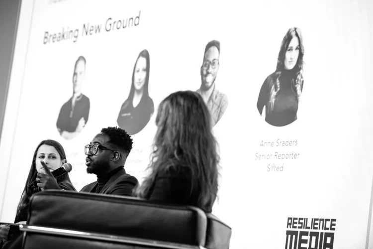 Oluseun Taiwo, CEO of Solideon on stage at The Future of Defence Tech Manufacturing & Innovation, Munich. Photo credit MSC/Alexander Koerner