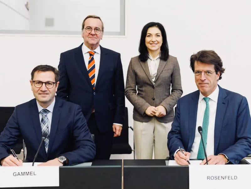 Schaeffler and Helsing CEOs Klaus Rosenfeld and Wolfgang Gammel