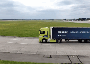 Fernride autonomous truck on a runway