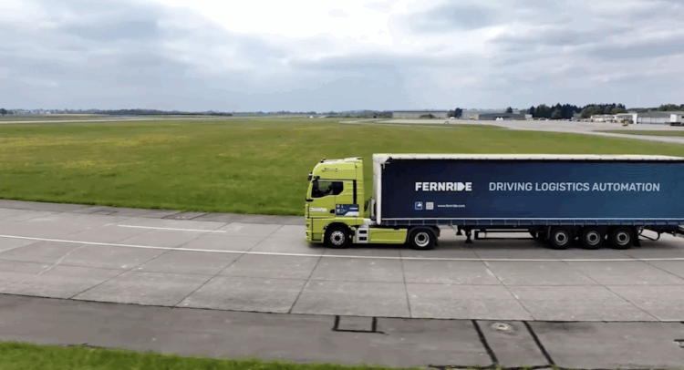 Fernride autonomous truck on a runway