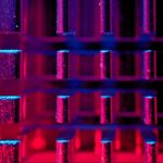 red and black metal frame