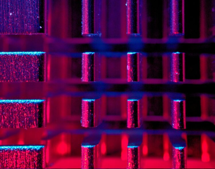 red and black metal frame