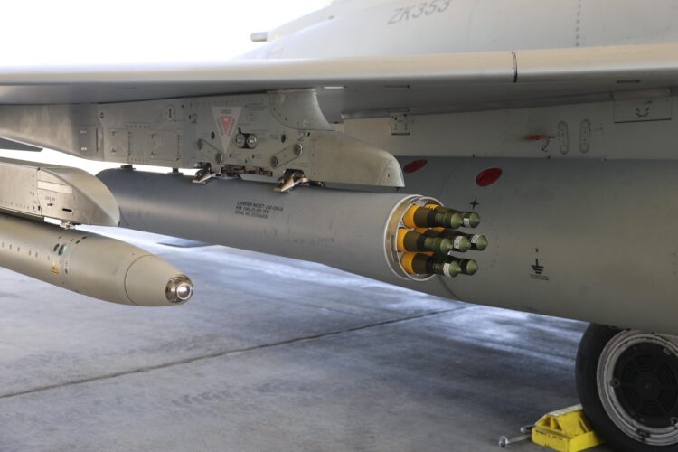Image of the Advanced Precision Kill Weapon System (APKWS), armed on 9 Squadron RAF Typhoon aircraft deployed from RAF Akrotiri.
British citizens and regional partners will be better protected against drone attacks as the Royal Air Force deploys a new low-cost anti-drone weapon on operations in the Middle East.
The new Advanced Precision Kill Weapon System (APKWS) will be fitted to RAF Typhoon fighter jets so that they can destroy targets precisely and at a fraction of the price of missiles currently used.
Rapid procurement and testing work by the Ministry of Defence and industry partners BAE Systems and QinetiQ has enabled the system to move from testing to deployment on operations in less than two months.
March saw a successful test strike on a ground-based target, and RAF Typhoon pilots from 41 Test and Evaluation Squadron conducted successful air-to-air firing in April, demonstrating the systems ability to defend against drone attacks.
The system has now been deployed on operations in the Middle East with sorties flown by 9 Squadron RAF Typhoon fighter jets as part of the missions to defend British people, interests and partners from threats.