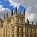 the big ben clock tower towering over the city of london