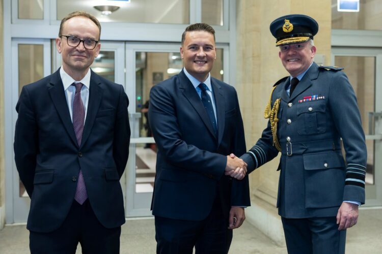 Today, 20.07.2026, The Permanent Secretary and the Chief of the Defence Staff welcome the new Defence Secretary Wes Streeting