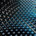 A close up view of a blue and black fabric