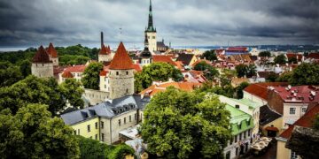 aerial photography of Tallin houses in Estonia during daytime