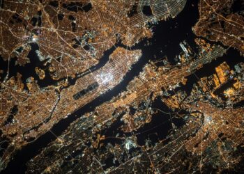 satellite view of earth's surface