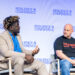 Terra CEO Nathan Nwachuku with Dominion Dynamics CEO Eliot Pence on stage at Resilience Conference
